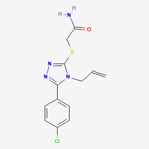 molecular formula C13H13ClN4OS B5141482 2-{[4-allyl-5-(4-chlorophenyl)-4H-1,2,4-triazol-3-yl]thio}acetamide 