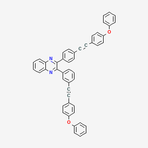 molecular formula C48H30N2O2 B5141544 2-{3-[(4-phenoxyphenyl)ethynyl]phenyl}-3-{4-[(4-phenoxyphenyl)ethynyl]phenyl}quinoxaline 