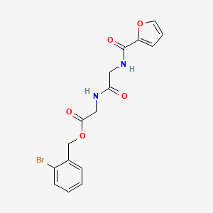 molecular formula C16H15BrN2O5 B5141553 2-bromobenzyl N-2-furoylglycylglycinate 