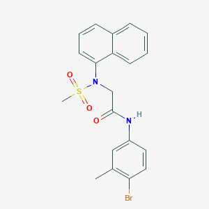 molecular formula C20H19BrN2O3S B5141554 N~1~-(4-bromo-3-methylphenyl)-N~2~-(methylsulfonyl)-N~2~-1-naphthylglycinamide 