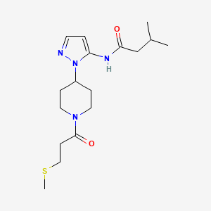 3-methyl-N-(1-{1-[3-(methylthio)propanoyl]-4-piperidinyl}-1H-pyrazol-5-yl)butanamide