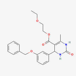 molecular formula C23H26N2O5 B5141613 2-ethoxyethyl 4-[3-(benzyloxy)phenyl]-6-methyl-2-oxo-1,2,3,4-tetrahydro-5-pyrimidinecarboxylate 