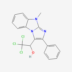 molecular formula C18H14Cl3N3O B5141616 2,2,2-trichloro-1-(9-methyl-2-phenyl-9H-imidazo[1,2-a]benzimidazol-3-yl)ethanol 