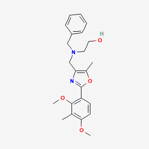 molecular formula C23H28N2O4 B5141631 2-(benzyl{[2-(2,4-dimethoxy-3-methylphenyl)-5-methyl-1,3-oxazol-4-yl]methyl}amino)ethanol 