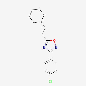 molecular formula C16H19ClN2O B5141640 3-(4-chlorophenyl)-5-(2-cyclohexylethyl)-1,2,4-oxadiazole 