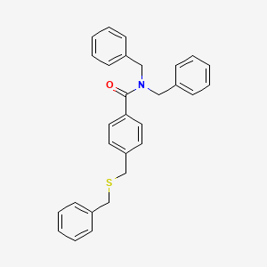 N,N-dibenzyl-4-[(benzylthio)methyl]benzamide