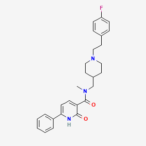 N-({1-[2-(4-fluorophenyl)ethyl]-4-piperidinyl}methyl)-N-methyl-2-oxo-6-phenyl-1,2-dihydro-3-pyridinecarboxamide