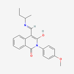 molecular formula C21H22N2O3 B5141700 4-[(sec-butylamino)methylene]-2-(4-methoxyphenyl)-1,3(2H,4H)-isoquinolinedione 