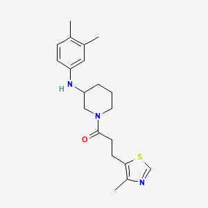 N-(3,4-dimethylphenyl)-1-[3-(4-methyl-1,3-thiazol-5-yl)propanoyl]-3-piperidinamine