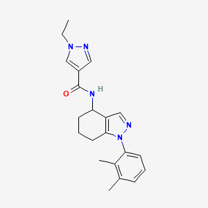 molecular formula C21H25N5O B5141709 N-[1-(2,3-dimethylphenyl)-4,5,6,7-tetrahydro-1H-indazol-4-yl]-1-ethyl-1H-pyrazole-4-carboxamide 