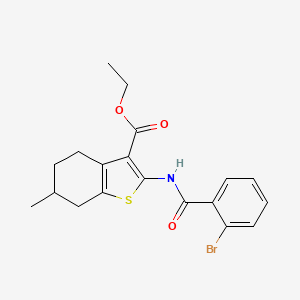 molecular formula C19H20BrNO3S B5141712 ethyl 2-[(2-bromobenzoyl)amino]-6-methyl-4,5,6,7-tetrahydro-1-benzothiophene-3-carboxylate 
