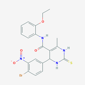 4-(4-bromo-3-nitrophenyl)-N-(2-ethoxyphenyl)-6-methyl-2-thioxo-1,2,3,4-tetrahydro-5-pyrimidinecarboxamide