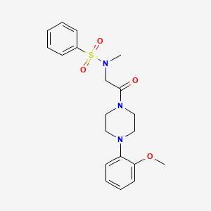 molecular formula C20H25N3O4S B5141724 N-{2-[4-(2-methoxyphenyl)-1-piperazinyl]-2-oxoethyl}-N-methylbenzenesulfonamide 