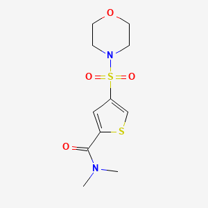molecular formula C11H16N2O4S2 B5141741 N,N-dimethyl-4-(4-morpholinylsulfonyl)-2-thiophenecarboxamide 