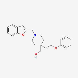 molecular formula C23H27NO3 B5141745 [1-(1-benzofuran-2-ylmethyl)-4-(2-phenoxyethyl)-4-piperidinyl]methanol 