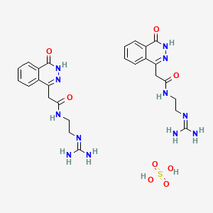 N-(2-{[amino(imino)methyl]amino}ethyl)-2-(4-oxo-3,4-dihydro-1-phthalazinyl)acetamide sulfate (2:1)