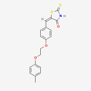 molecular formula C19H17NO3S2 B5141754 5-{4-[2-(4-methylphenoxy)ethoxy]benzylidene}-2-thioxo-1,3-thiazolidin-4-one 