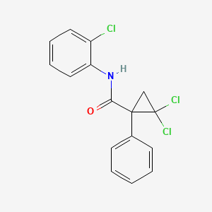 2,2-dichloro-N-(2-chlorophenyl)-1-phenylcyclopropanecarboxamide