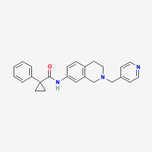 molecular formula C25H25N3O B5141766 1-phenyl-N-[2-(4-pyridinylmethyl)-1,2,3,4-tetrahydro-7-isoquinolinyl]cyclopropanecarboxamide 