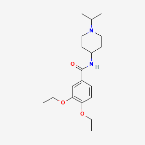 molecular formula C19H30N2O3 B5141773 3,4-diethoxy-N-(1-isopropyl-4-piperidinyl)benzamide 