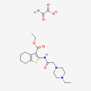molecular formula C21H31N3O7S B5141783 ethyl 2-{[(4-ethyl-1-piperazinyl)acetyl]amino}-4,5,6,7-tetrahydro-1-benzothiophene-3-carboxylate oxalate 