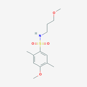 molecular formula C13H21NO4S B5141788 4-methoxy-N-(3-methoxypropyl)-2,5-dimethylbenzenesulfonamide 