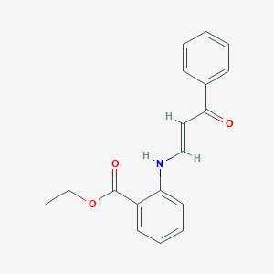molecular formula C18H17NO3 B5141792 ethyl 2-[(3-oxo-3-phenyl-1-propen-1-yl)amino]benzoate 
