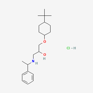 molecular formula C21H36ClNO2 B5141820 1-[(4-tert-butylcyclohexyl)oxy]-3-[(1-phenylethyl)amino]-2-propanol hydrochloride 