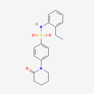 molecular formula C19H22N2O3S B5141846 N-(2-ethylphenyl)-4-(2-oxo-1-piperidinyl)benzenesulfonamide 