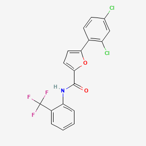 molecular formula C18H10Cl2F3NO2 B5141875 5-(2,4-dichlorophenyl)-N-[2-(trifluoromethyl)phenyl]-2-furamide 