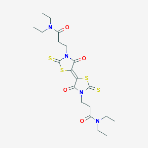 molecular formula C20H28N4O4S4 B5141883 3,3'-(4,4'-dioxo-2,2'-dithioxo-5,5'-bi-1,3-thiazolidine-3,3'-diyl)bis(N,N-diethylpropanamide) 