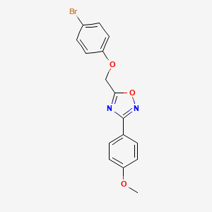 molecular formula C16H13BrN2O3 B5141916 5-[(4-bromophenoxy)methyl]-3-(4-methoxyphenyl)-1,2,4-oxadiazole CAS No. 6157-89-7