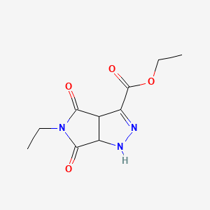 ethyl 5-ethyl-4,6-dioxo-1,3a,4,5,6,6a-hexahydropyrrolo[3,4-c]pyrazole-3-carboxylate