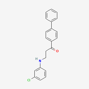 molecular formula C21H18ClNO B5141957 1-(4-biphenylyl)-3-[(3-chlorophenyl)amino]-1-propanone 
