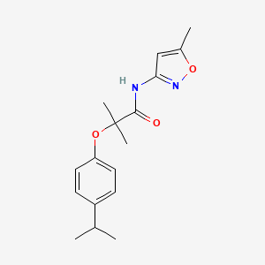 molecular formula C17H22N2O3 B5141969 2-(4-isopropylphenoxy)-2-methyl-N-(5-methyl-3-isoxazolyl)propanamide 
