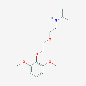 molecular formula C15H25NO4 B5141971 N-{2-[2-(2,6-dimethoxyphenoxy)ethoxy]ethyl}-2-propanamine 