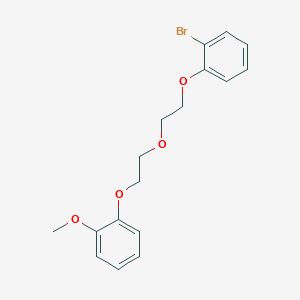 molecular formula C17H19BrO4 B5141975 1-bromo-2-{2-[2-(2-methoxyphenoxy)ethoxy]ethoxy}benzene 