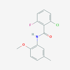molecular formula C15H13ClFNO2 B5142002 2-chloro-6-fluoro-N-(2-methoxy-5-methylphenyl)benzamide 