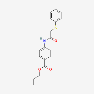 molecular formula C18H19NO3S B5142014 propyl 4-{[(phenylthio)acetyl]amino}benzoate 