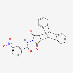 N-(16,18-dioxo-17-azapentacyclo[6.6.5.0~2,7~.0~9,14~.0~15,19~]nonadeca-2,4,6,9,11,13-hexaen-17-yl)-3-nitrobenzamide