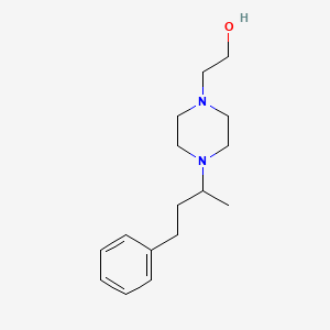 molecular formula C16H26N2O B5142089 2-[4-(1-methyl-3-phenylpropyl)-1-piperazinyl]ethanol 