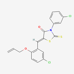 molecular formula C19H13Cl2NO2S2 B5142112 5-[2-(allyloxy)-5-chlorobenzylidene]-3-(3-chlorophenyl)-2-thioxo-1,3-thiazolidin-4-one 