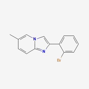 molecular formula C14H11BrN2 B5142145 2-(2-溴苯基)-6-甲基咪唑并[1,2-a]吡啶 