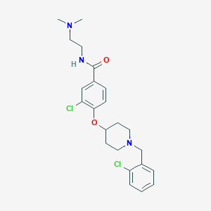 molecular formula C23H29Cl2N3O2 B5142155 3-chloro-4-{[1-(2-chlorobenzyl)-4-piperidinyl]oxy}-N-[2-(dimethylamino)ethyl]benzamide 