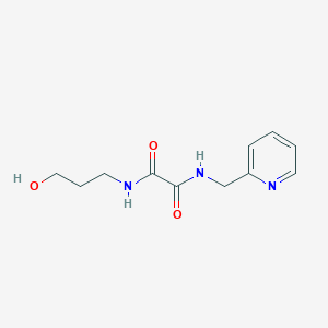 molecular formula C11H15N3O3 B5142167 N-(3-hydroxypropyl)-N'-(2-pyridinylmethyl)ethanediamide 