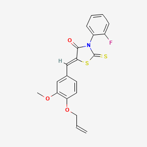 5-[4-(allyloxy)-3-methoxybenzylidene]-3-(2-fluorophenyl)-2-thioxo-1,3-thiazolidin-4-one