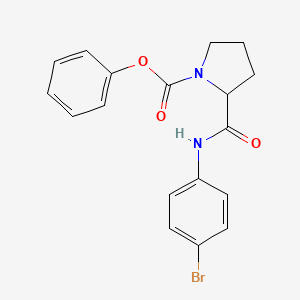molecular formula C18H17BrN2O3 B5142210 phenyl 2-{[(4-bromophenyl)amino]carbonyl}-1-pyrrolidinecarboxylate 