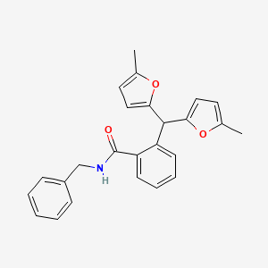 molecular formula C25H23NO3 B5142219 N-苄基-2-[双(5-甲基-2-呋喃基)甲基]苯甲酰胺 