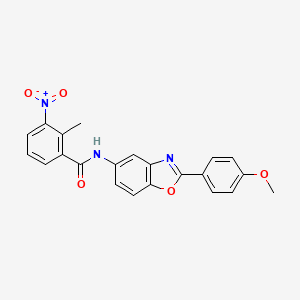 molecular formula C22H17N3O5 B5142221 N-[2-(4-methoxyphenyl)-1,3-benzoxazol-5-yl]-2-methyl-3-nitrobenzamide 