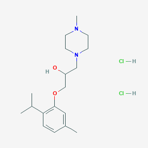 molecular formula C18H32Cl2N2O2 B5142262 1-(2-isopropyl-5-methylphenoxy)-3-(4-methyl-1-piperazinyl)-2-propanol dihydrochloride 
